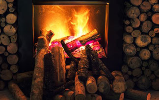 Bild: Kamin (Badezimmer-Heizung)
