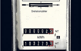 Bild: Drehstromzähler (Heiz-Kosten im Badezimmer)
